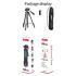 JMARY KP-2201 Smartphone / Camera Live Photography Tripod Portable 1.7m Adjustable Stand with Phone Clip - Black